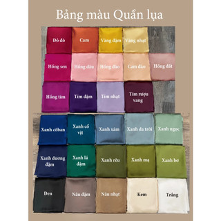 Quần Rosemary Lụa Trơn Màu Lẻ (inbox chọn màu)