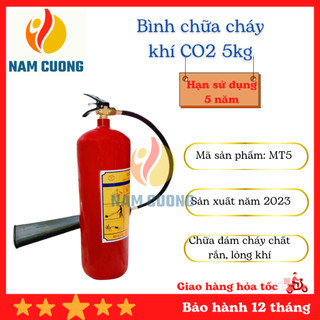 Bình chữa cháy khí C02 5kg MT5, bình loại tốt, dập được nhiều loại đám cháy, sử dụng hiệu quả, bình cứu hoả khí Co2