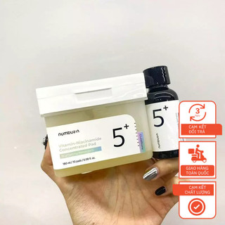 Bộ đôi dưỡng trắng numbuzin no5+ toner pad và serum
