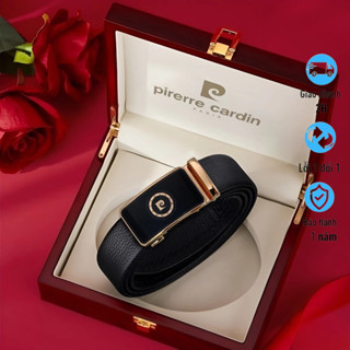 Thắt Lưng Nam(tặng kèm hộp gỗ), Dây Nịt Nam Da Bò Pierre Cardin Khóa Tự Động Cao Cấp Cực Đẹp Mẫu Mới 2024 V4