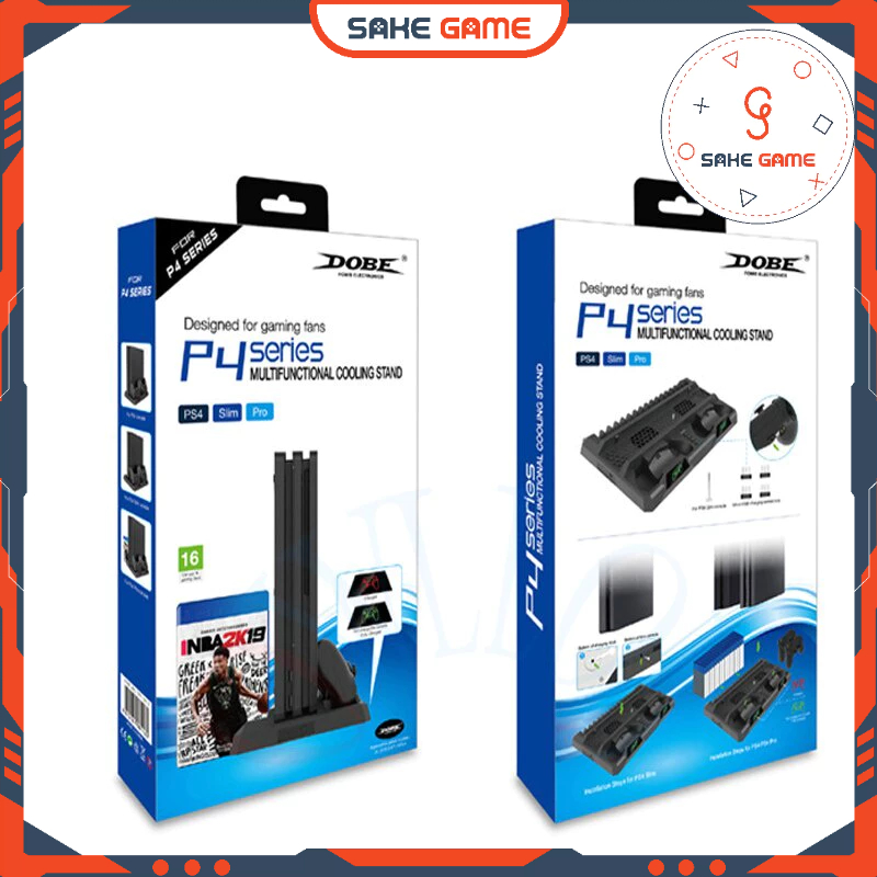 Bộ Đế Tản Nhiệt Sạc Tay Cầm Kệ Đĩa DOBE PS4 Slim PS4 Pro TP4-882 Bộ Đế Tản Nhiệt PS4 Slim PS4 Pro