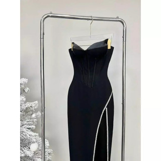 [ SALE ] Đầm maxi  cúp xẻ dài kết đá