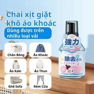 Chai xịt giặt khô áo khoác fast clean chất lượng nhật bản làm sạch siêu tốc, an toàn - bọt giặt khô vệ sinh đa năng