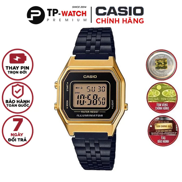 Đồng Hồ Nữ Dây Kim Loại Casio Nữ LA680WEGB-1B | LA680WEGB-1BDF