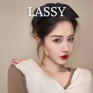 Băng đô cài tóc nơ lụa trơn lassy bờm tóc nơ xinh xắn