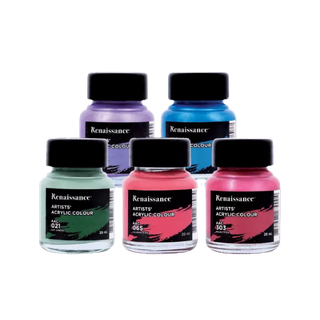 Lọ màu nước Acrylic, sơn acrylic 20ml Renaissance không trôi vẽ vải/đá/tường/ly sứ/tranh