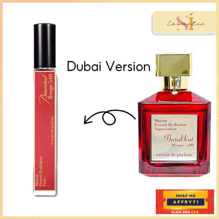 Mẫu thử 10ml Nước Hoa Maison Extrait De Parfum Barakkat Rouge 540