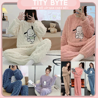  BỘ ĐỒ NGỦ BÔNG CÚN MẶC Ở NHÀ chất bông cừu xoắn mềm mịn siêu đẹp đáng yêu dễ thương sét bộ nỉ nữa form rộng 