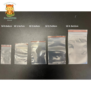 100 túi zip chỉ đỏ loại dày đẹp từ size 0-4