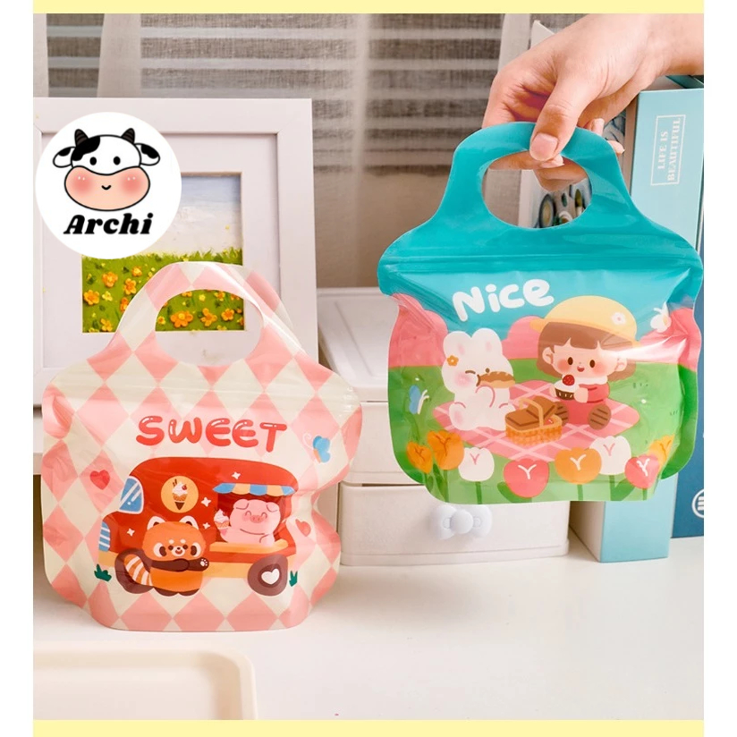 Túi zip chống nước gói đồ đựng quà nhiều mẫu