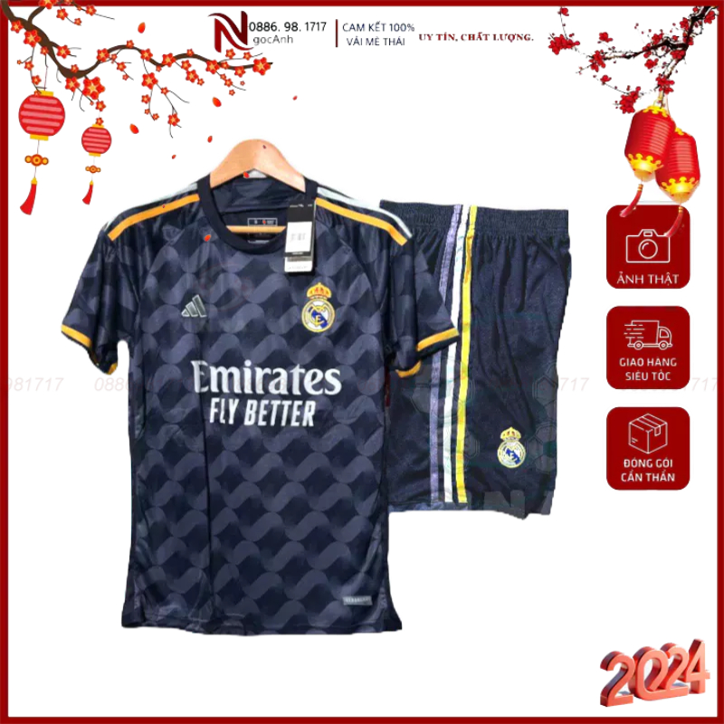Bộ quần áo Bóng Đá CLB Realmadrid mẫu mới 2024_ Hàng cao cấp Thailand