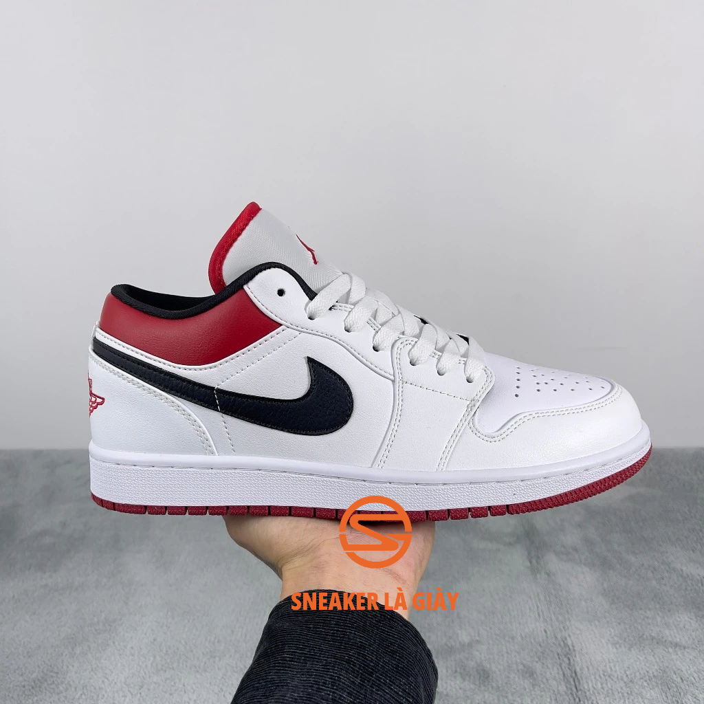 Giày Air Jordan 1 Low Gym Red White 553558-611 - High Quality Fullbox