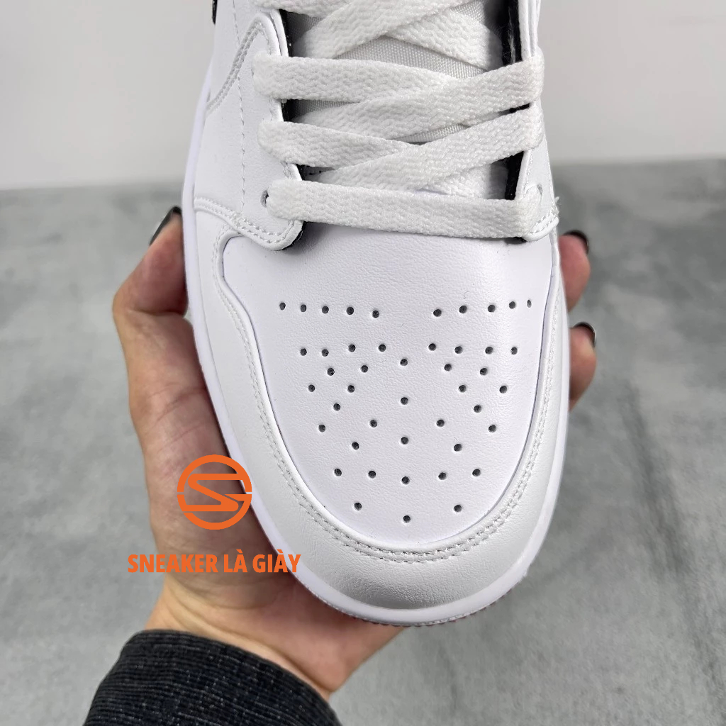 Giày Air Jordan 1 Low Gym Red White 553558-611 - High Quality Fullbox