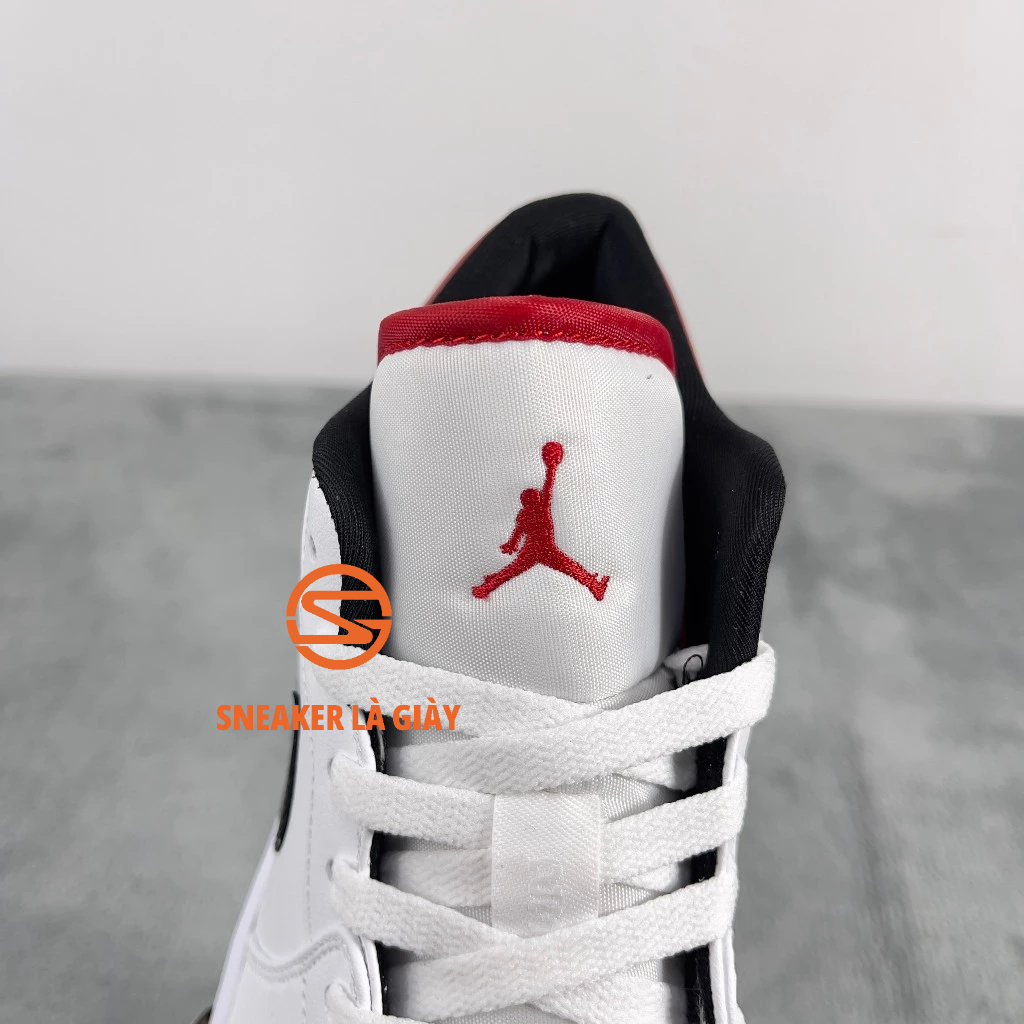 Giày Air Jordan 1 Low Gym Red White 553558-611 - High Quality Fullbox