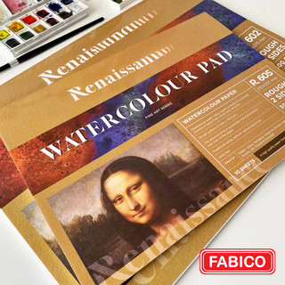 Tập 10 giấy vẽ màu nước acrylic Renaissance 300Gsm A4/A3 Water Color R-605