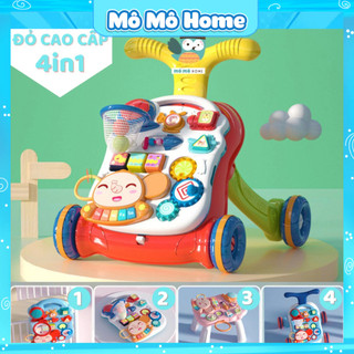 Xe Tập Đi Đa Năng Cao Cấp 4in1, Đồ chơi phát nhạc Tiếng Anh. BẢO HÀNH 6 tháng, LỖI 1 ĐỔI 1 - Mô Mô home