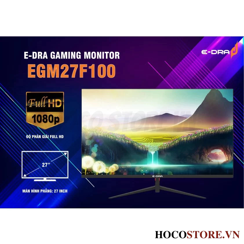 Màn Hình Gaming Edra EGM22F75 / EGM24F75 /EGM24f100s (21.5-23.8"/FHD/IPS/75Hz/1ms/280nits/HDMI + VGA (BH 24T) | BigBuy360 - bigbuy360.vn