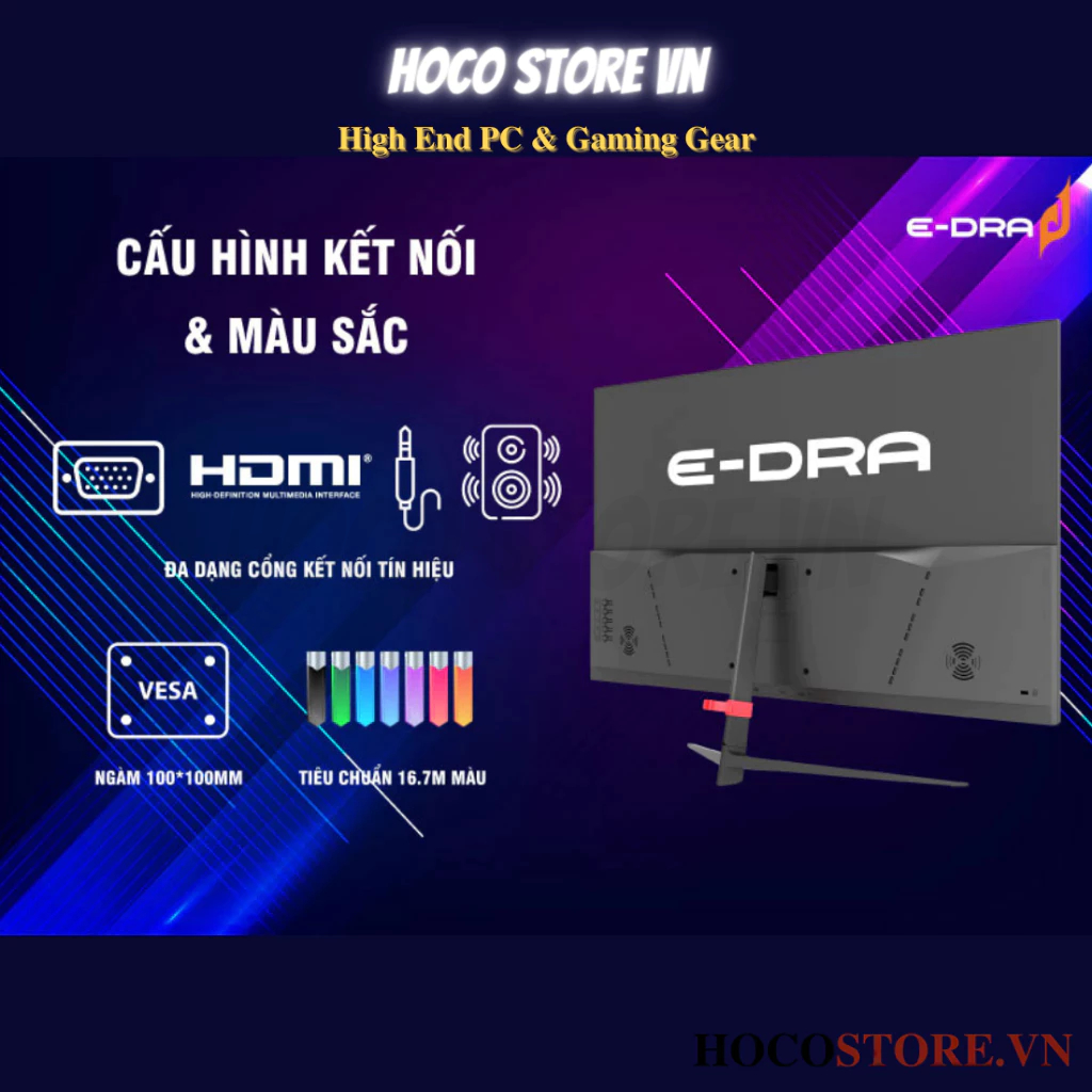 Màn Hình Gaming Edra EGM22F75 / EGM24F75 /EGM24f100s (21.5-23.8"/FHD/IPS/75Hz/1ms/280nits/HDMI + VGA (BH 24T) | BigBuy360 - bigbuy360.vn