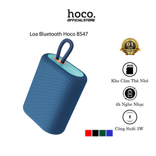 Loa bluetooth không dây hoco bs47, loa cầm tay mini, nghe nhạc hay, hỗ trợ khe cắm usb, thẻ nhớ, 5h nghe nhạc.