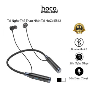 Tai nghe thể thao đeo cổ Hoco ES62, tai nghe bluetooth hỗ trợ mic đàm thoại, 120h nghe nhạc
