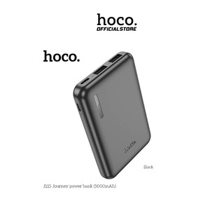  Pin Sạc Dự Phòng Mini Hoco J115 Dung Lượng 5.000Mah Đầu ra: 5V   2A Đèn Báo LED Hiển Thị Mức Pin Chống Cháy Nổ. 