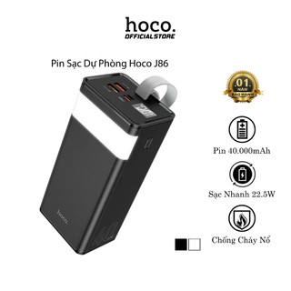Pin Sạc Dự Phòng Hoco J86, Dung Lượng 40000mAh, Hỗ Trợ Sạc Nhanh 22.5W / PD QC3.0, Chống Cháy Nổ - Hàng Chính Hãng