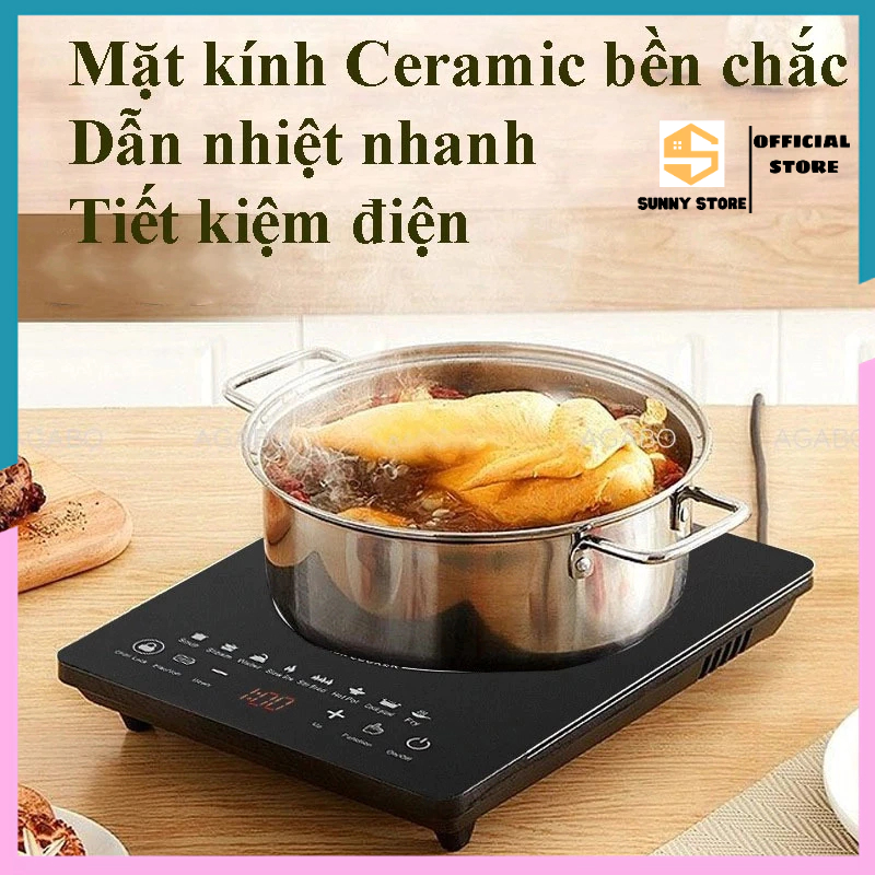 Bếp Từ Đơn Chính Hãng,Bếp Từ Inverter Tiết Kiệm Điện,Công Suất 2000w Hẹn Giờ Thông Minh 8 Chế Độ Nấu