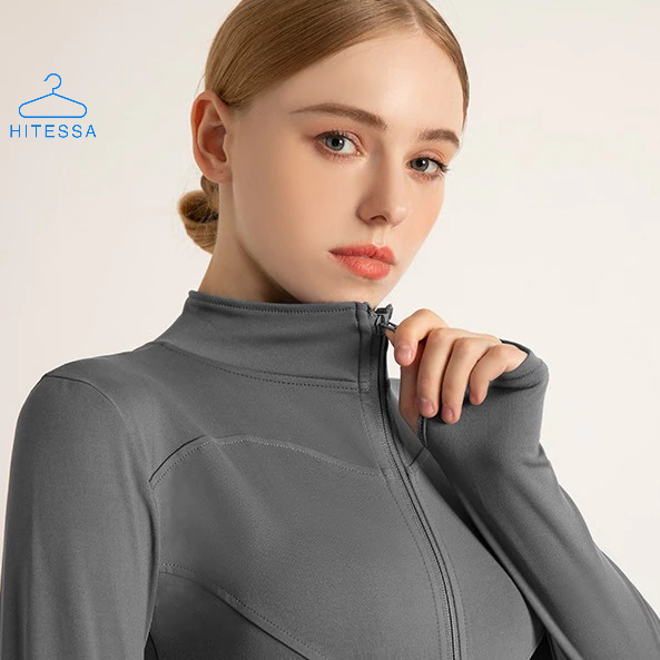 Áo Khoác Thể Thao Nữ Ôm Body Dài Tay Co Dãn, Thoáng Khí Và Chống Thấm Mồ Hôi | BigBuy360 - bigbuy360.vn