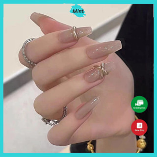  Nail Box Thiết Kế Thạch Nude Trơn Gel Nổi Tráng Gương NB87 - annienails 