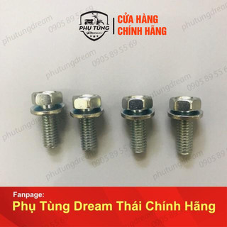 Combo bộ 4 ốc bắt bình xăng lớn dream số 10 - Honda Thái Lan