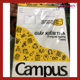 Giấy Kiểm Tra Campus Kẻ Ngang Cấp 2 Cấp 3 Đẹp