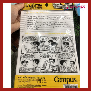 Giấy Kiểm Tra Campus Kẻ Ngang Cấp 2 Cấp 3 Đẹp