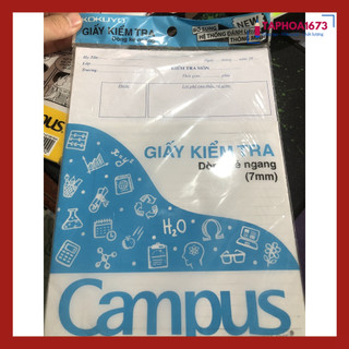 Giấy Kiểm Tra Campus Kẻ Ngang Cấp 2 Cấp 3 Đẹp
