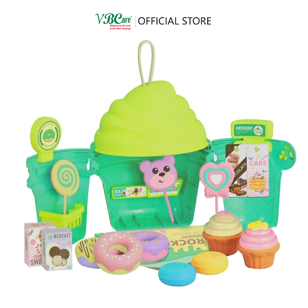 Đồ chơi hướng nghiệp hình cây kem: nấu ăn nhà bếp, bác sĩ, cơ khí, siêu thị, chăm sóc thú cưng, trang điểm, làm bánh