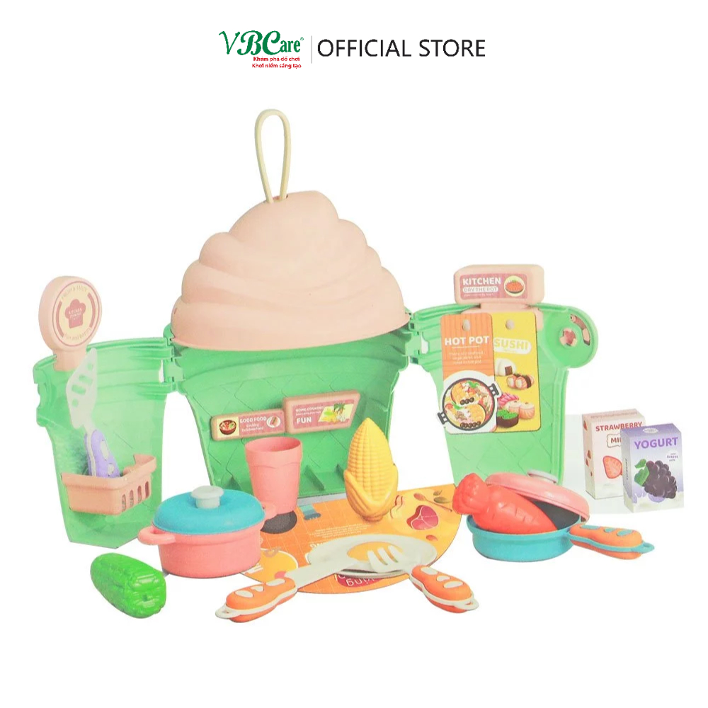 Đồ chơi hướng nghiệp hình cây kem: nấu ăn nhà bếp, bác sĩ, cơ khí, siêu thị, chăm sóc thú cưng, trang điểm, làm bánh