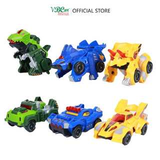 Đồ chơi robot lắp ghép VBC-768A khủng long linh động chuyển thành xe, độ nhựa bền và kim loại dễ lắp ráp VBCare