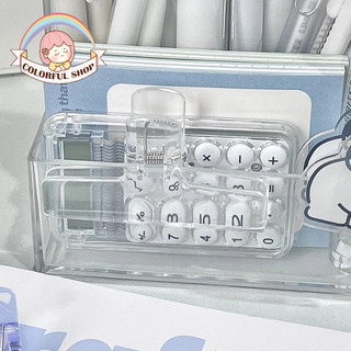 Kẹp giấy trong suốt giữ tài liệu tiện lợi kích thước 3x3.2x2.2 dụng cụ học tập tiện lợi
