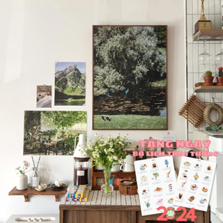 Tranh treo tường Little Rooms  phụ kiện decor poster ảnh vintage trang trí phòng tết bàn học quán cafe tranh vải canvas