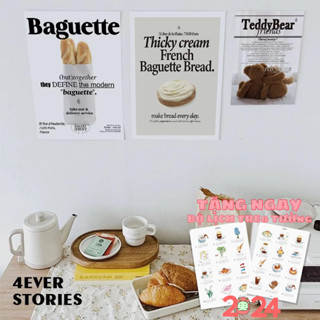 Tranh treo tường Little Rooms phụ kiện decor poster ảnh vintage trang trí tết phòng bàn học quán cafe tranh vải canvas