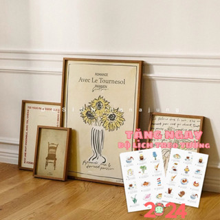  Tranh treo tường Little Rooms phụ kiện decor poster ảnh vintage trang trí tết phòng bàn học quán cafe tranh vải canvas 