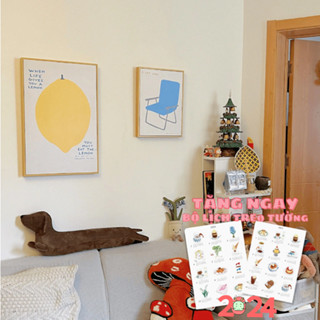 Tranh treo tường Little Rooms phụ kiện decor poster ảnh vintage trang trí tết phòng bàn học quán cafe tranh vải canvas