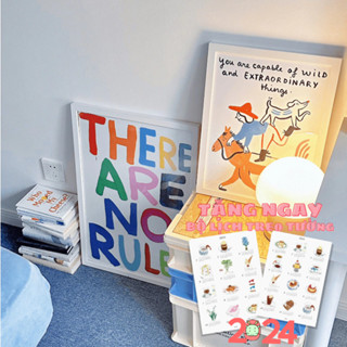 Tranh treo tường Little Rooms phụ kiện decor poster ảnh vintage trang trí tết phòng bàn học quán cafe tranh vải canvas