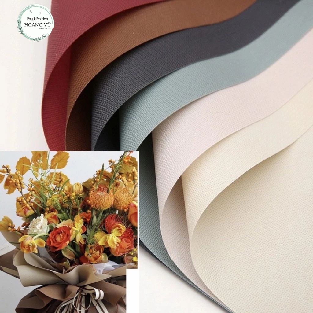 Sỉ 58k giấy gấm xốp hàn gói hoa giấy xốp hàn bó hoa không thấm nước phong cách hàn quốc sấp 20 tờ 60