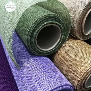 Sỉ cuộn vải bố gói hoa giấy gói hoa lưới thô đũi cuộn phụ kiện gói hoa giỏ quà vải gai bó hoa tươi hoa sáp loại 1