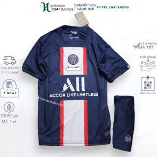 Bộ quần áo bóng đá ⚽️ CLB PSG MÀU GIMS THAN HÀNG CAO CẤP_MÙA GIẢI 22/23