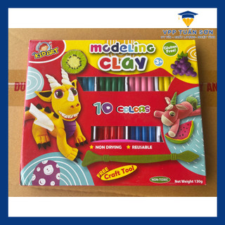 Đất nặn kidart 10 màu thái lan đẹp