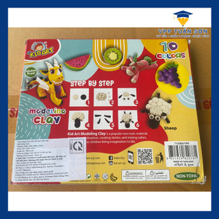 Đất Nặn KIDART 10 Màu Thái Lan Đẹp