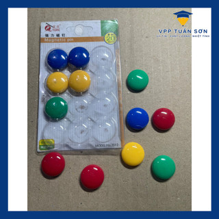 SET 3 Vỉ Nam Châm Dính Bảng Size 20mm (Vỉ 12 Cái)