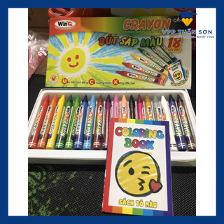 Bút sáp màu winq 18 màu - cr-08