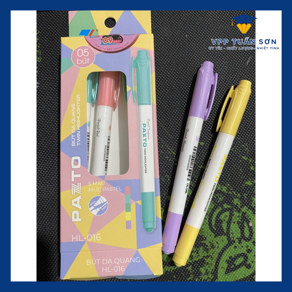 Hộp 5 Bút TL HL-016 PAZTO 2 Đầu Cao Cấp